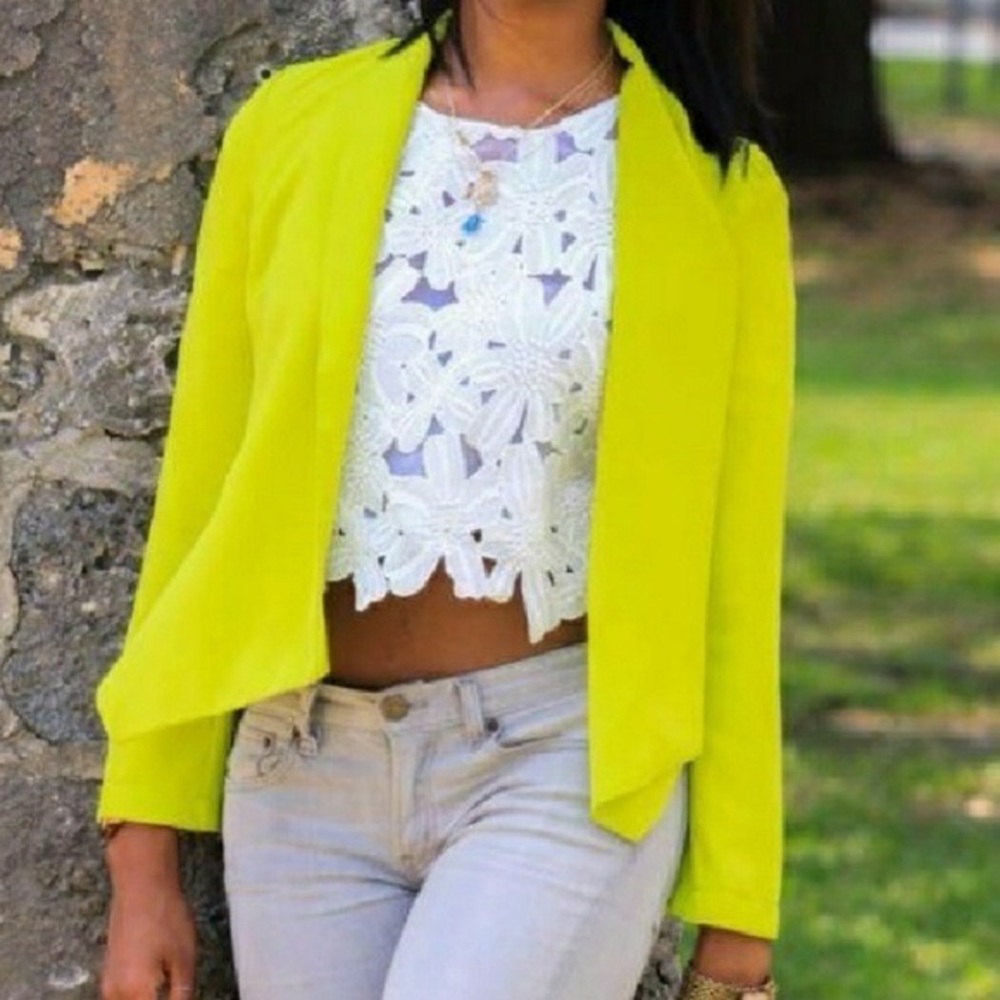 S Mustard Seed Yellow Blazer